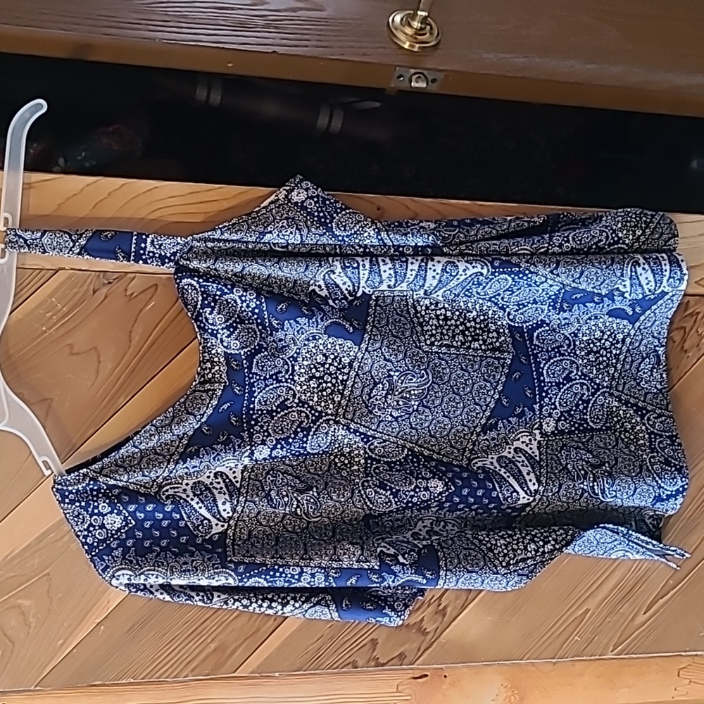 Dressy paisley asymmetrical shirt